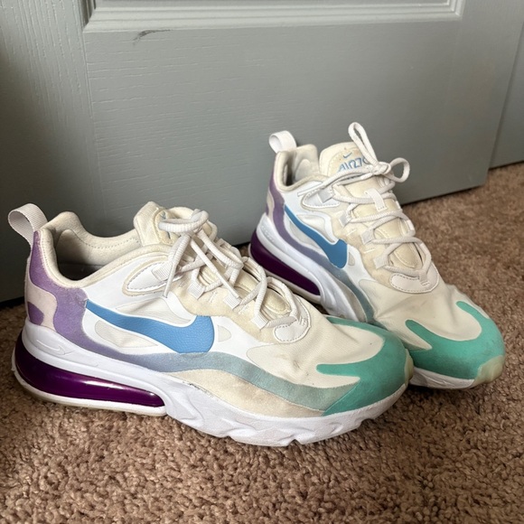 Nike Women's Air Max 270 React Gradient Shift Aurora Purple Size 7.5 - Picture 6 of 13